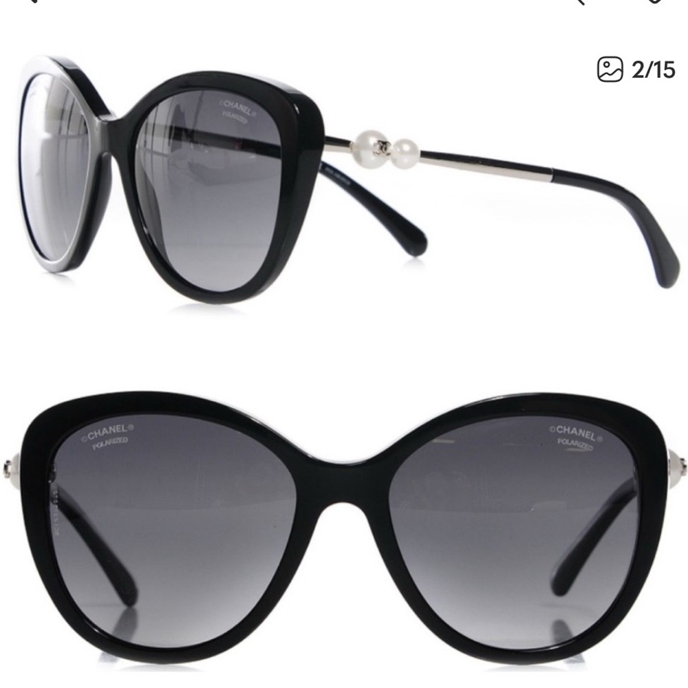 CHANEL- Classic Pearl Sunglasses - Picture 2 of 11
